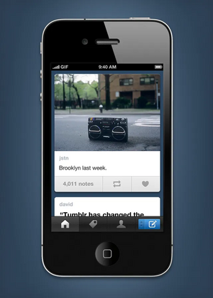 Tumblr on iOS 6 i think?